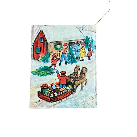 Miniature Christmas Ornament By Joan Potter Santa's‎ Surprise Book Classic VTG - Picture 3 of 5